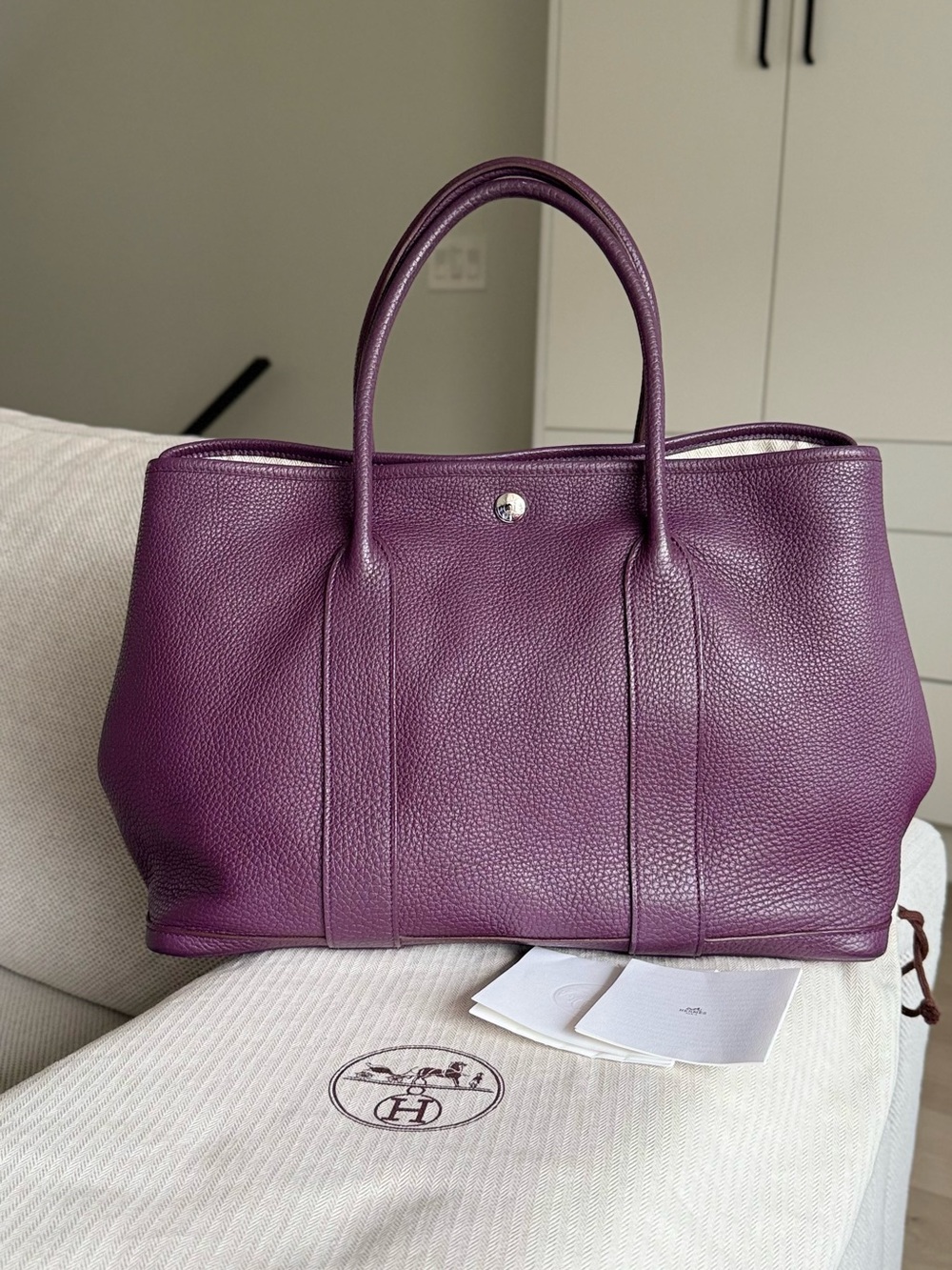 Authentic Hermes Garden party 36 in purple